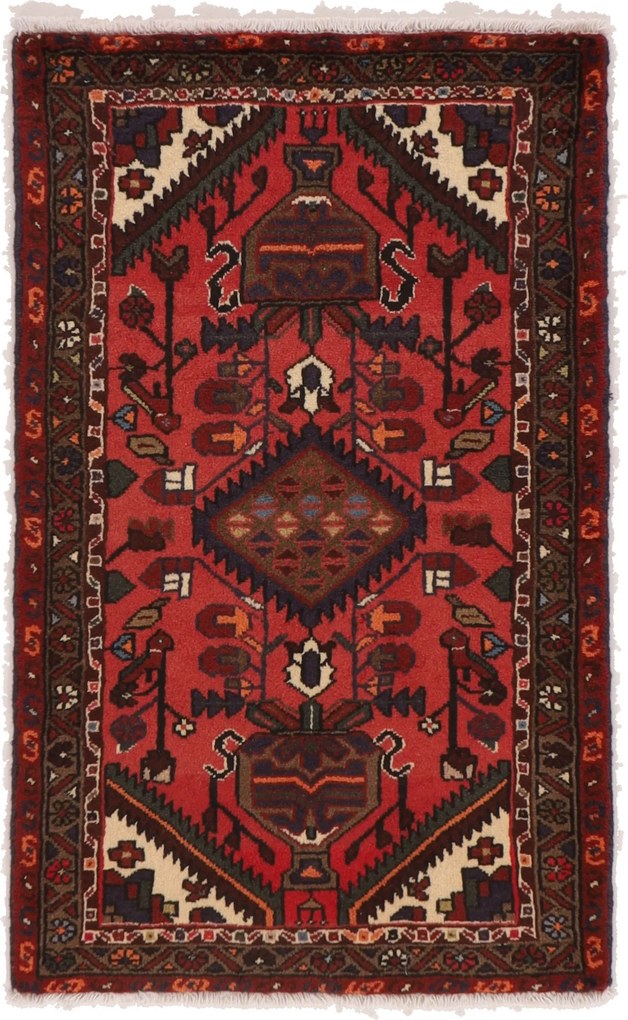 Hamedan Tappeto 80x120 (Iran) Annodato A Mano