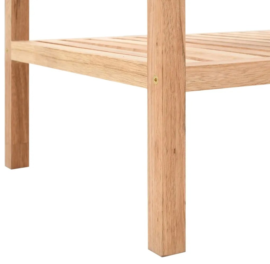 Scaffale da bagno in legno massello di noce 100x40x65 cm