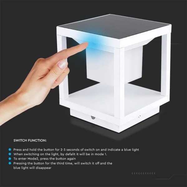 Luce solare a LED con sensore LED/2W/5,5V 3000K IP65 2600 mAh bianco