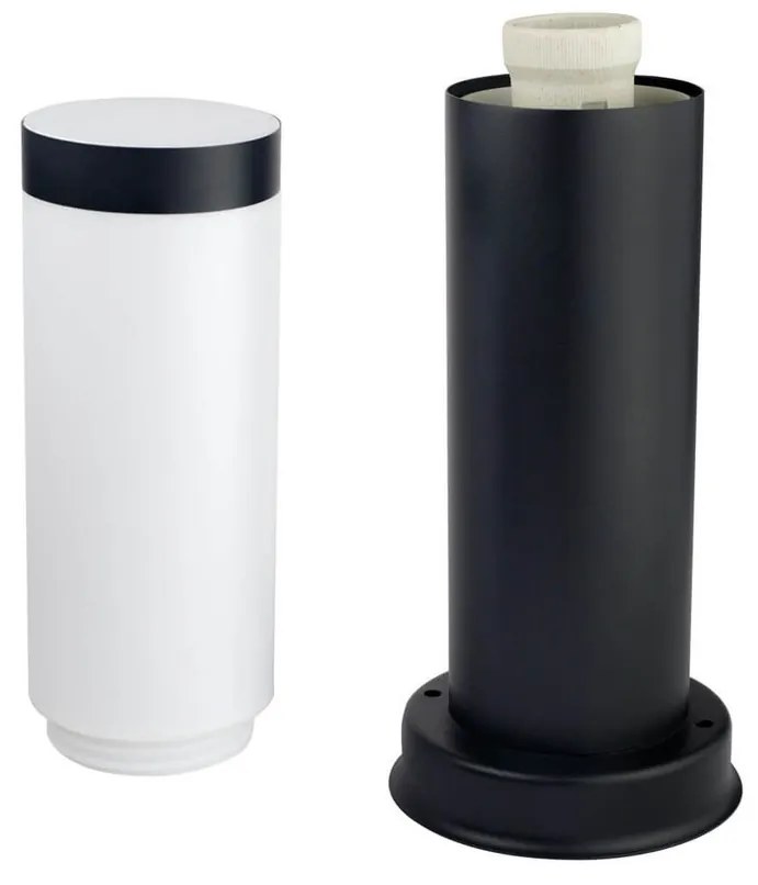 Paletto da Giardino 40cm Acciaio Inox NERO IK06 IP54 base E27