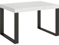 Tavolo da pranzo Allungabile - TECNO Telaio: Antracite, Dimensioni: 90x140/400, Colore: Bianco Frassino