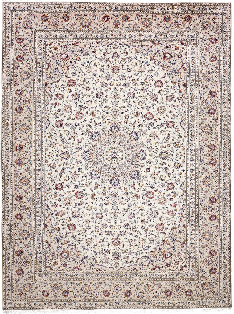Kashan Tappeto persiano 300 x 390 Blu (Iran) Annodato A Mano