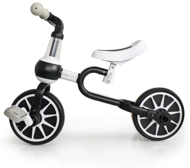 Bicicletta per bambini nera Ecotoys 4in1