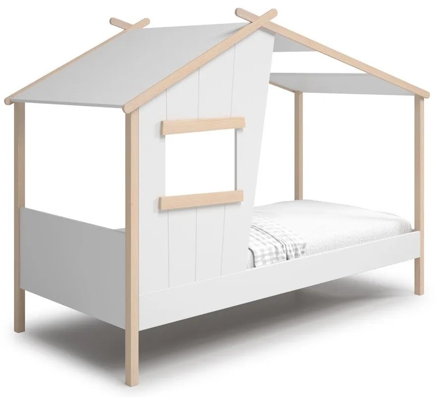 Letto per bambini in legno di pino bianco 90x190 cm Luba - Marckeric