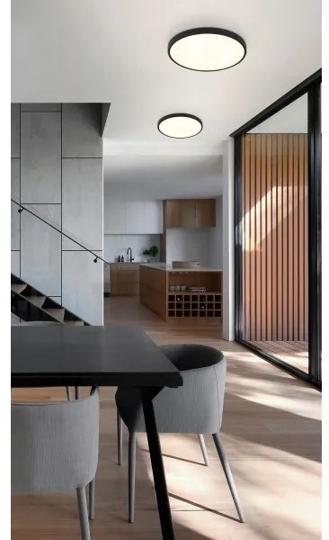 Globo 41566-15S - Plafoniera LED NIELSEN LED/15W/230V diametro 23 cm nero