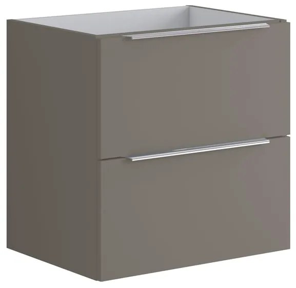 Armadietto bagno a terra Brera 2 cassetti P 45.5 x L 59.5 x H 60 cm laccato opaco grigio londra