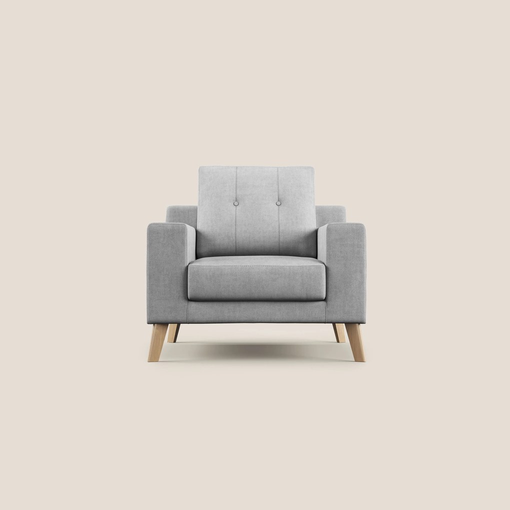 Danish poltroncina in tessuto morbido impermeabile T02 grigio chiaro
