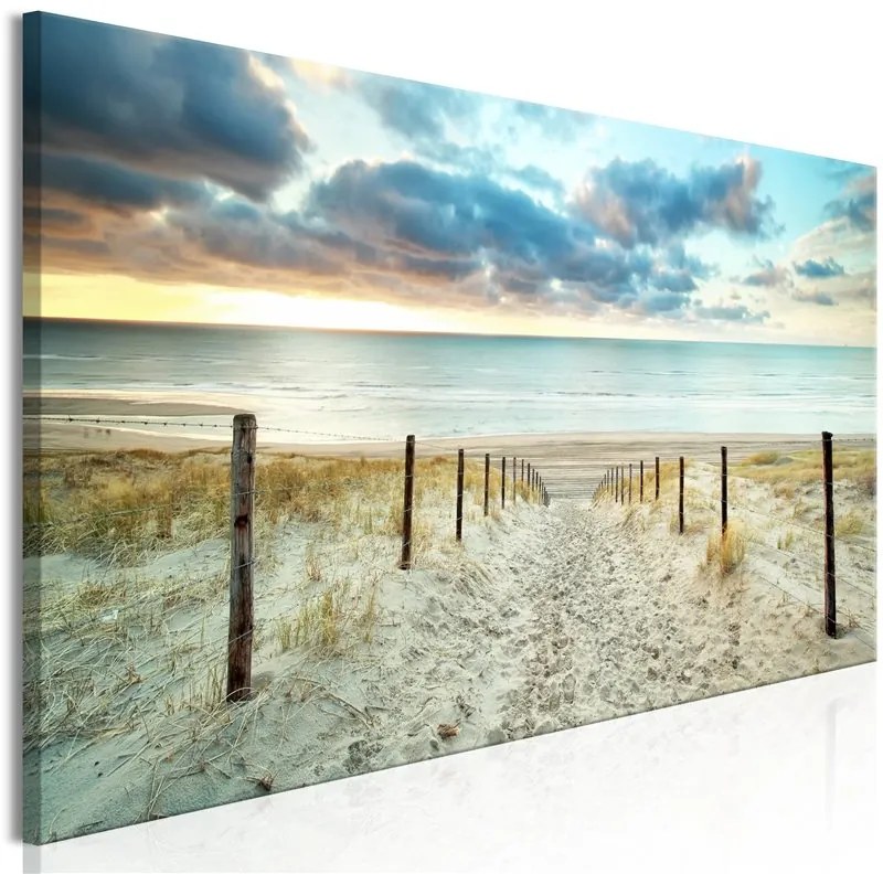 Quadro Sand Path (1 Part) Narrow  Colore Arancione, Dimensioni e Misure 120x40