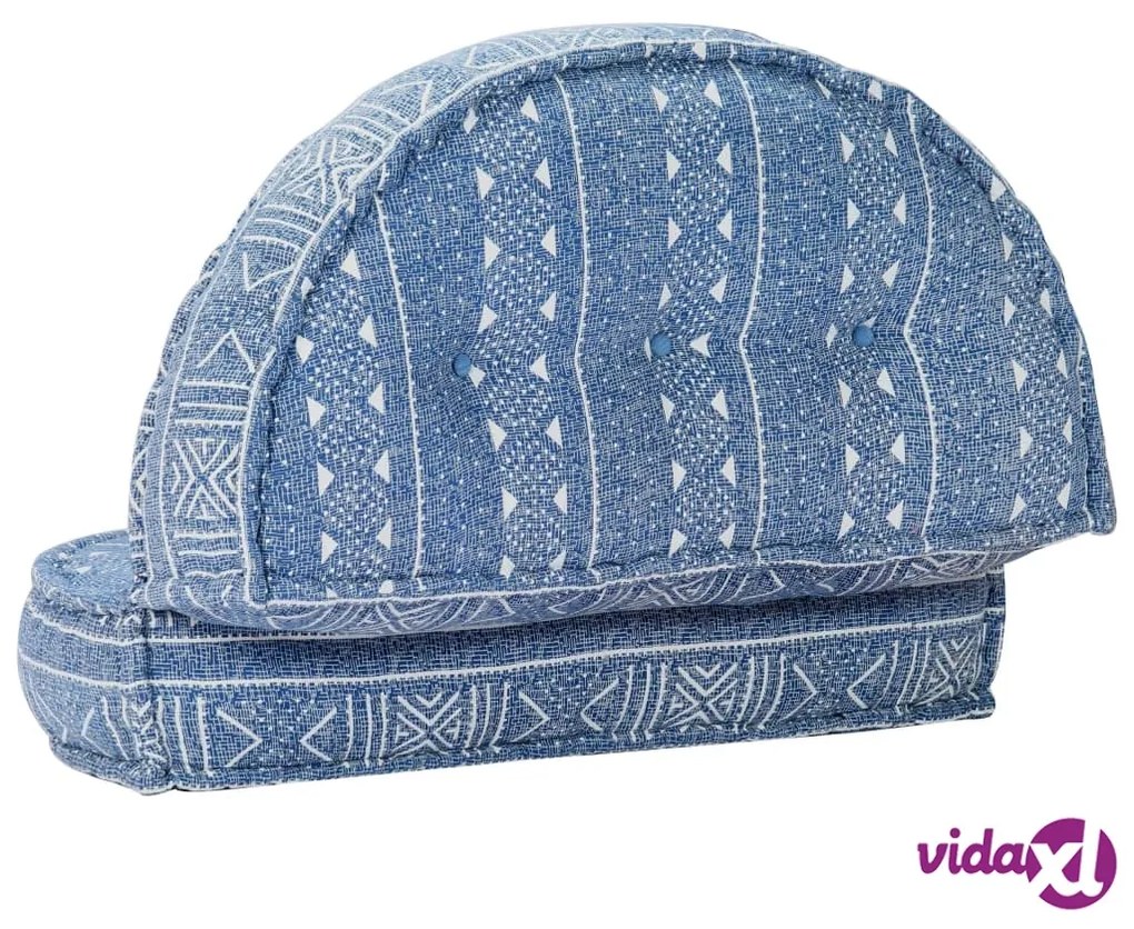 vidaXL Pouf 100x20 cm in Tessuto Indaco