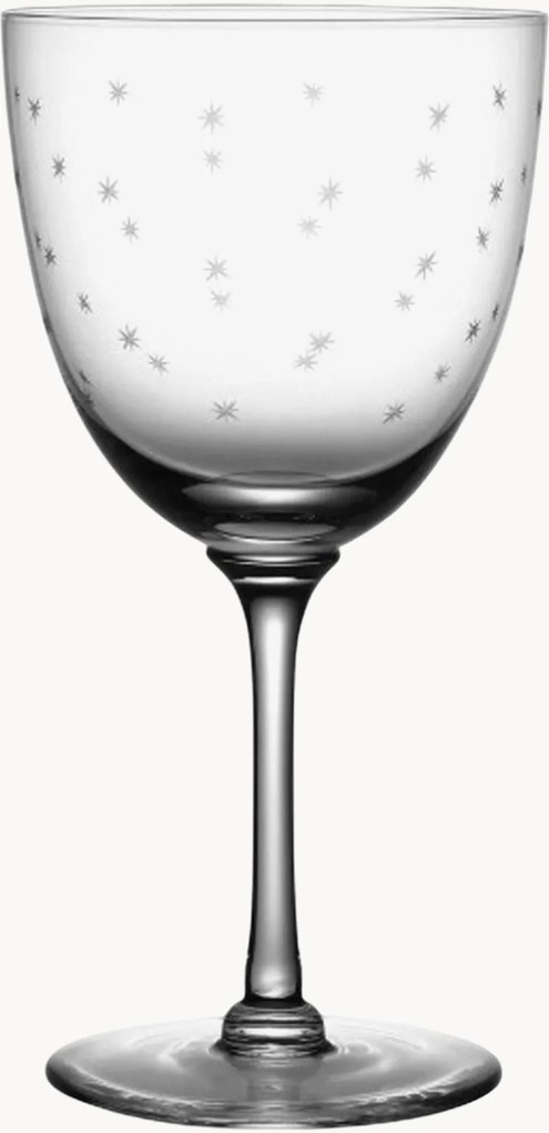 Set di 6 bicchieri da vino in cristallo soffiato Stars