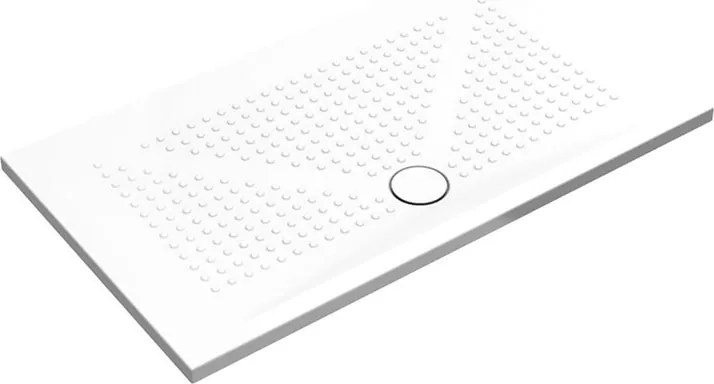 Piatto doccia in ceramica PUNTO bianco L 140 x L 80 x H 3.5 cm opaco