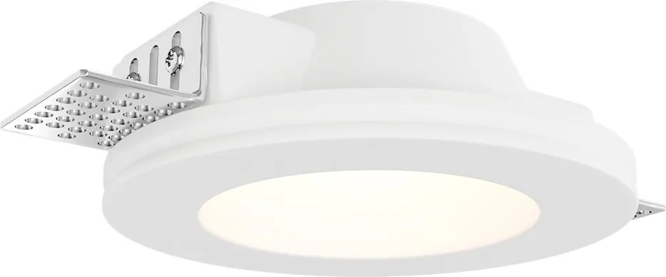 Portafaretto Rotondo Ø130x45mm GU10 in Gesso Pitturabile