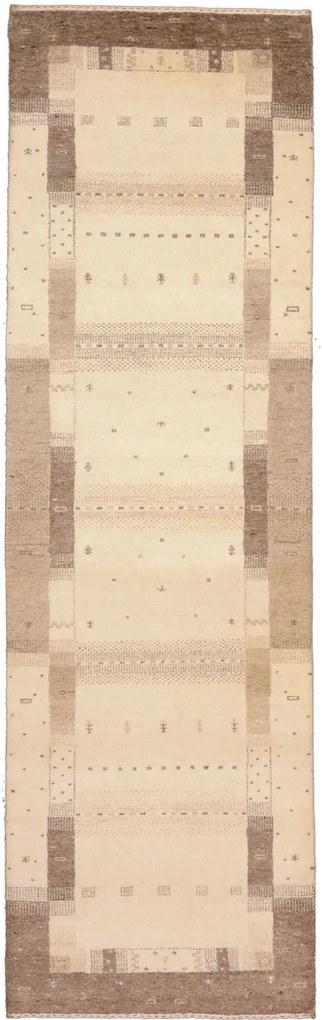 Gabbeh Tappeto orientale 80 x 260 Beige (Indian) Annodato A Mano