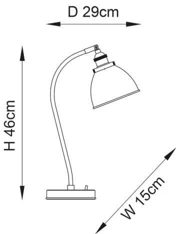 Endon 98752 - Lampada da tavolo FRANKLIN 1xE14/7W/230V cromo satinato/antracite