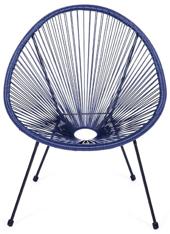 Poltrona da esterno blu in metallo e plastica Avocado Comfort – Bonami Selection