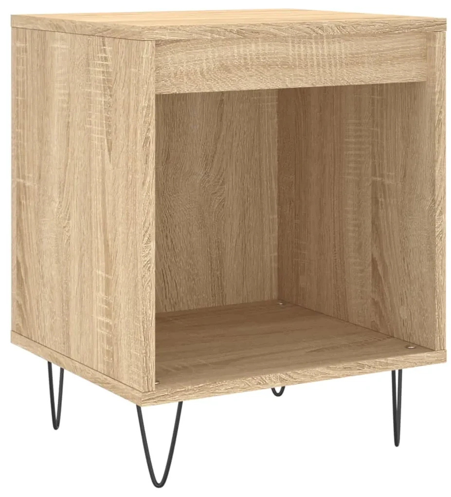 Comodini 2pz rovere sonoma 40x35x50 cm in legno multistrato