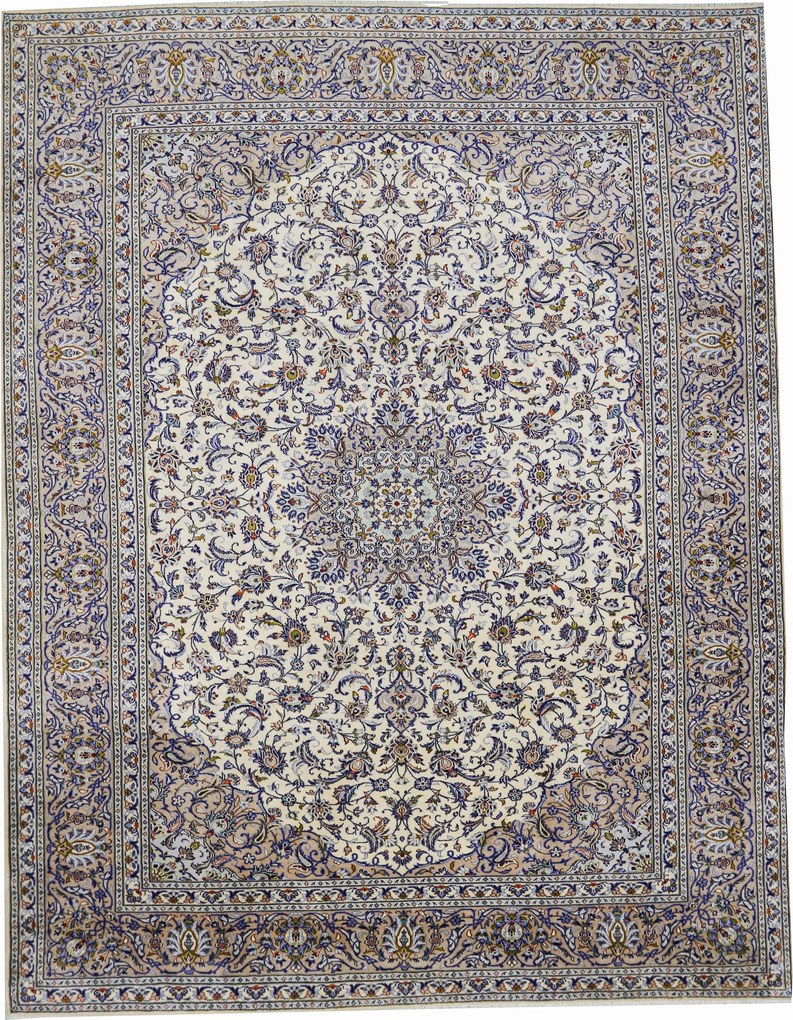 Kashan Tappeto 310x400 Marrone (Iran) Annodato A Mano