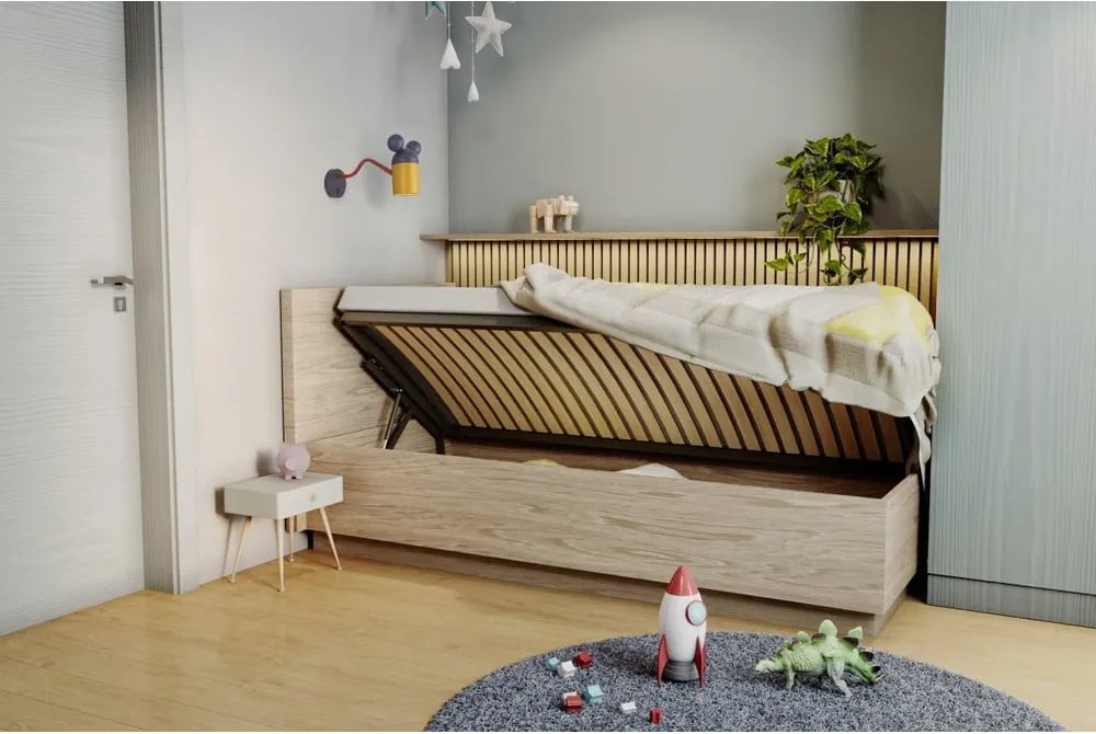 Lampada da parete per bambini blu con paralume in metallo Mouse – GTV