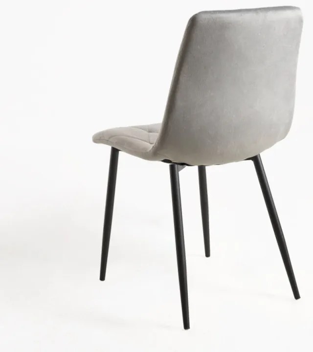 Sedia Lyke Velluto - Grigio