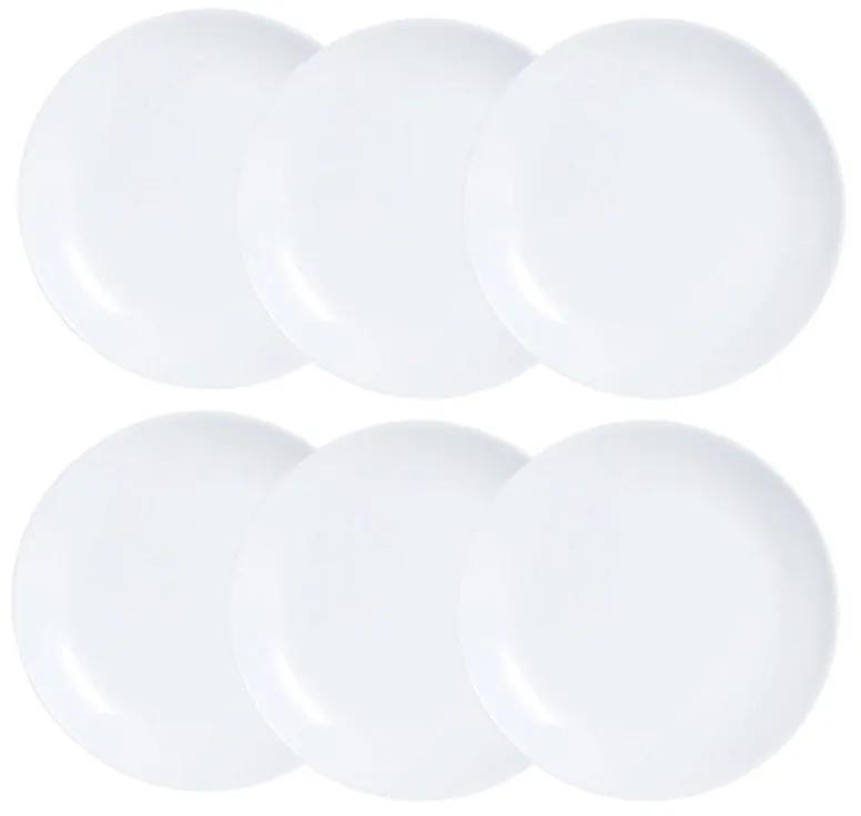 Set di piatti Luminarc Diwali 6 pezzi Bianco Vetro (19 cm)