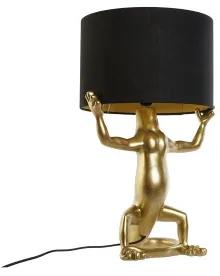 Lampada da tavolo Home ESPRIT Nero Dorato Resina 50 W 220 V 31 x 28 x 50 cm (2 Unità)