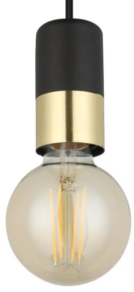 Eglo 31075 - Lampadario a sospensione con filo CALARI 1xE27/40W/230V nero/oro