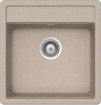 Lavello sopratop 1 vasca in quarzo avena SCHOCK Nemo N100 S CRISTALITE® L 49 x L 43.4 cm