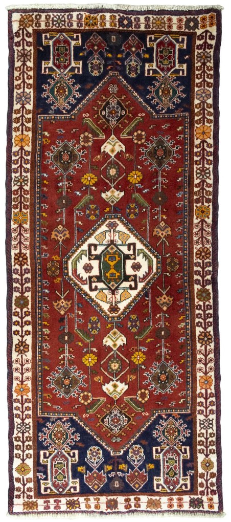Shiraz Tappeto persiano 80x200 Rosso (Iran) Annodato A Mano