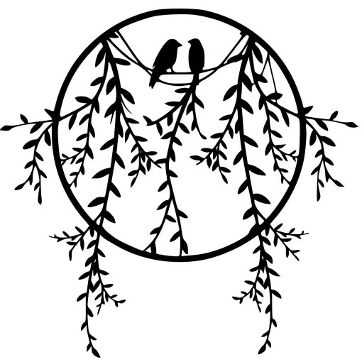 Decorazione da parete 45x44 cm rami