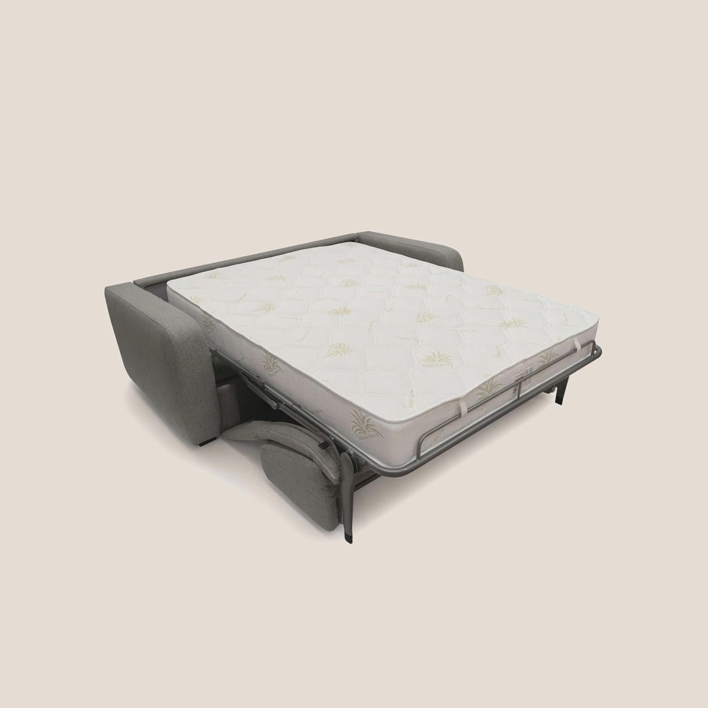 Duna Divano letto matrimoniale con materasso 20 cm in tessuto impermeabile T03 talpa