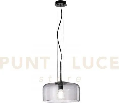 Lampadario a sospensione gibus fume' 1 luce attacco e27 30x30x150cm...