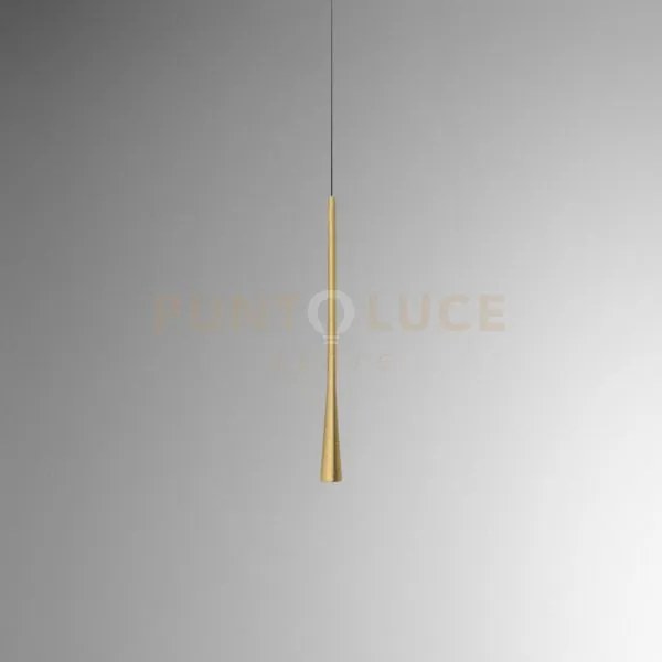 Dafne s/p - sospensione oro in alluminio a led 213lm 3000k 7w 1 luc...