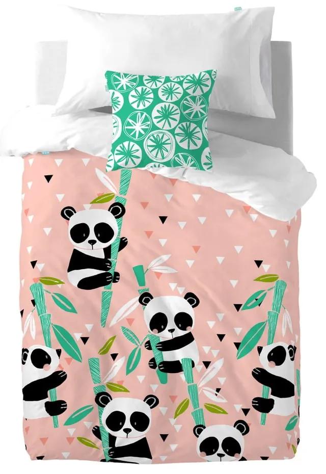Biancheria da letto per bambini in cotone, 140 x 200 cm Panda Garden - Moshi Moshi