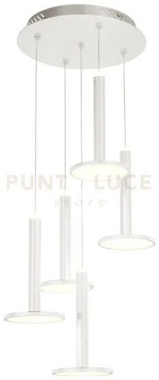 Tua, lampada a sospensione 5 luci, bianco , led/45w 3000k 4050lm di...