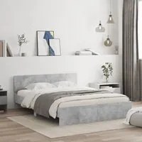 Giroletto con Testiera Grigio Cemento 140x190 cm 3207500