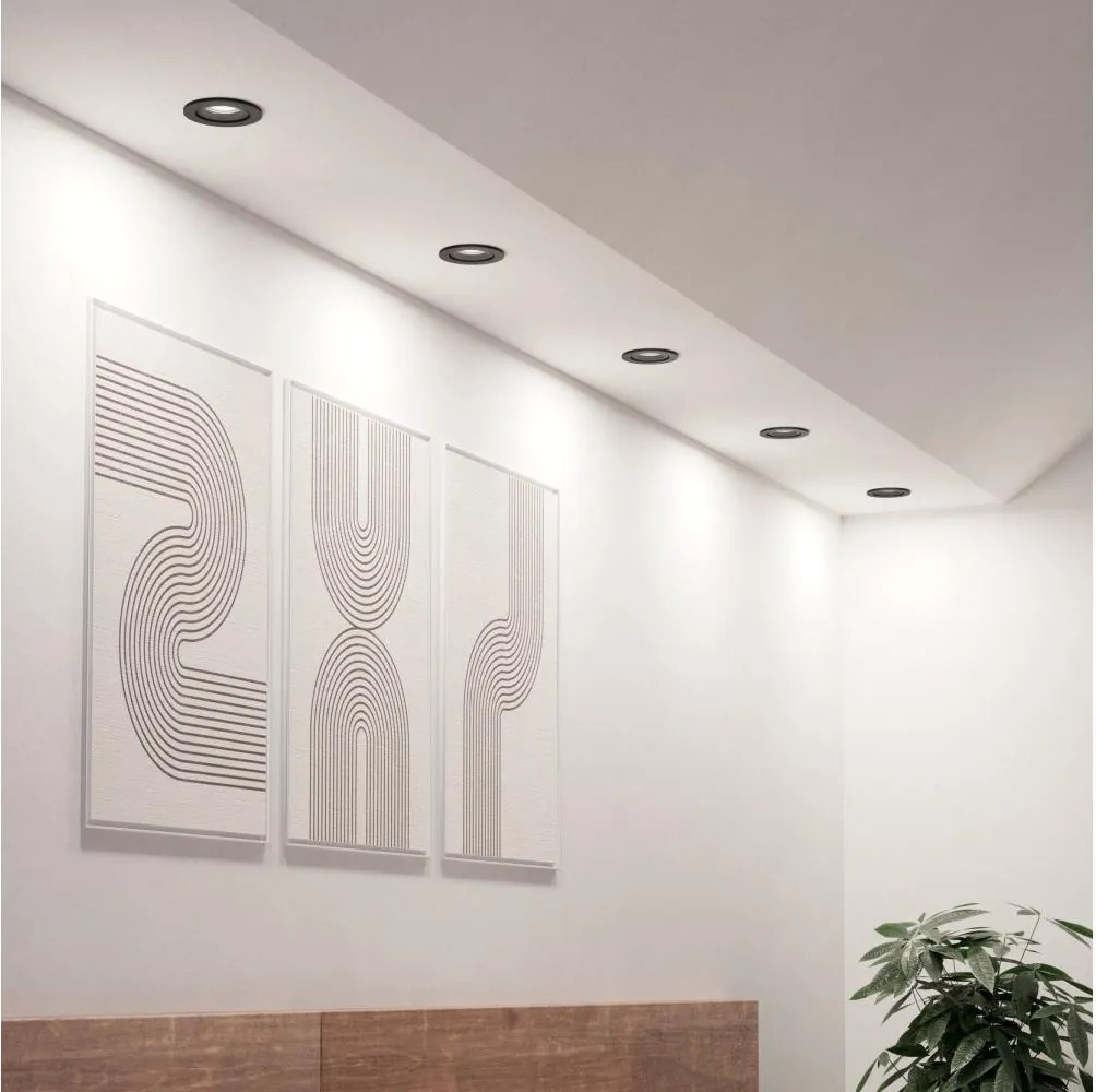 Eglo 902266 - Set da 5 faretti da incasso a LED BARRANCO LED/4,8W/230V nero