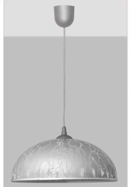 Lampadario su filo CIRCLE 1xE27/15W/230V grigio