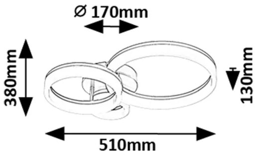 Rabalux 71383 - Plafoniera LED AMILIA LED/24W/230V 3000/4000/6500K oro