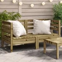 Divani Angolari da Giardino 2pz in Legno di Pino Impregnato 837990