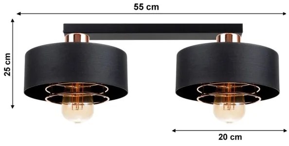 Lampadario a plafone VEST 2xE27/60W/230V