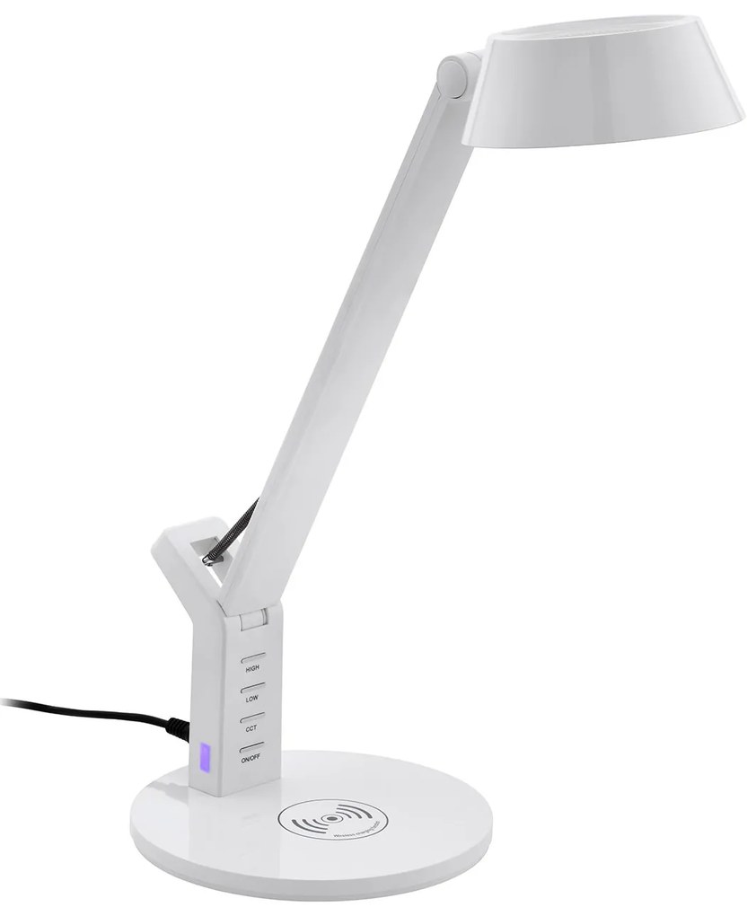 Lampada Da Tavolo Contemporanea Banderalo Policarbonato Bianco Luce Led 4,8W