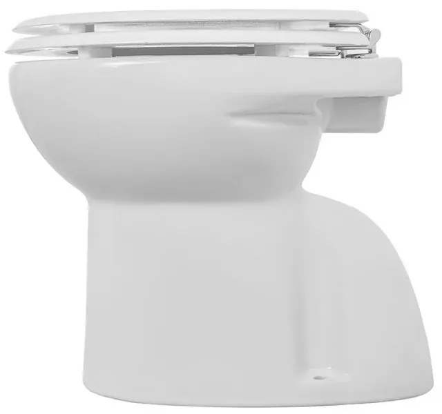 Set sanitari bagno in ceramica bianca lucida Flora completo di sedile wc