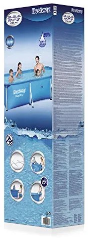 Bestway 56404 Piscina Fuori Terra Steel Pro Rettangolare da 300x201x66 cm