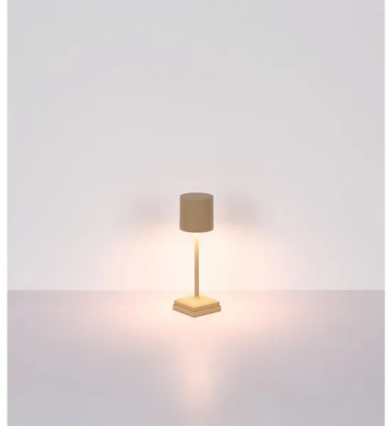 Globo 58487S - Lampada da tavolo ricaricabile a LED DIXON, dimmerabile con controllo touch, 1,5W/5V 2200 mAh beige