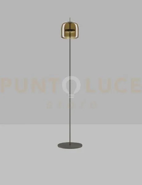 Jube lampada da terra p terra bruciata trasparente nero opaco 2 l34...