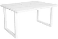 Tavolo da pranzo 6 posti 140x90 cm con gambe in legno design moderno colore Bianco