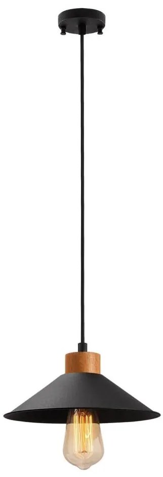 Lampada a sospensione su cavo MANAVGAT 1xE27/40W/230V nero/marrone