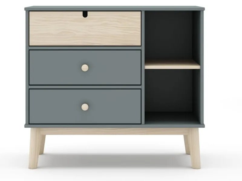 Cassettiera per bambini verde polveroso 90x81x40 cm Estefania – Marckeric