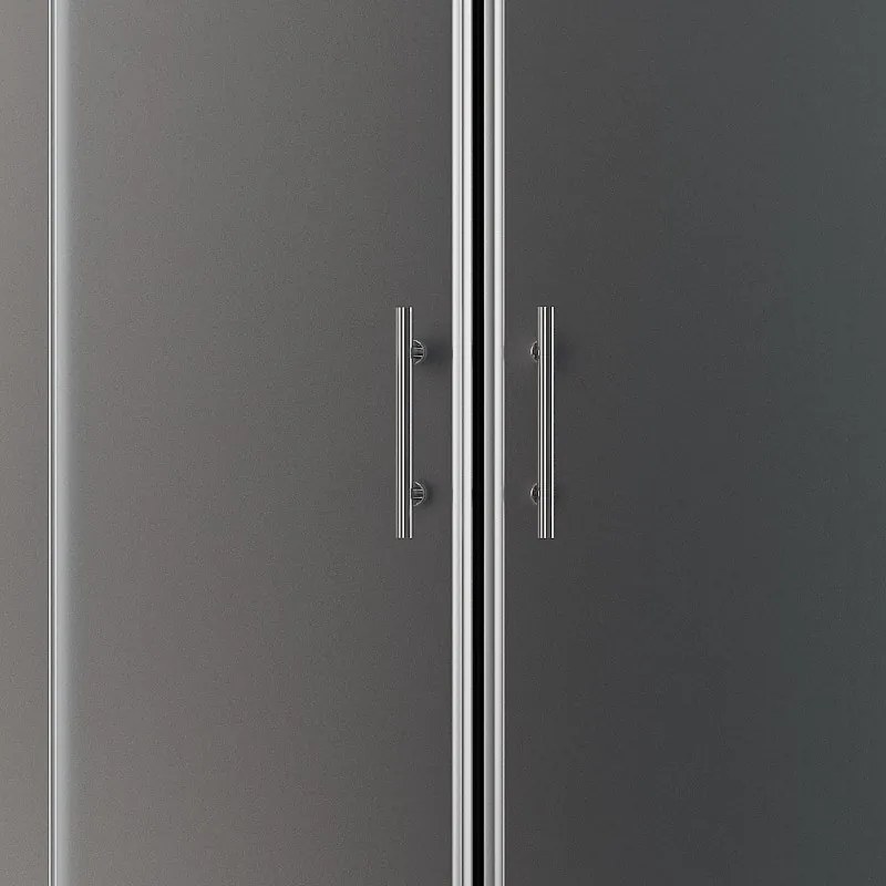 Box doccia stondato 100x80cm vetro satinato KAM-K270 - KAMALU