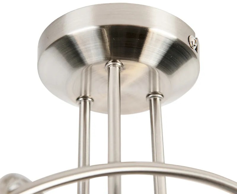 Plafoniera classica in acciaio 3 luci - Fortress